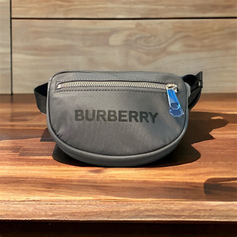 burberry logo print nylon cannon bum bag